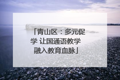 青山区：多元促学 让国通语教学融入教育血脉
