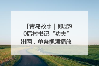 青岛故事｜即墨90后村书记“功夫”出圈，单条视频播放量过600万