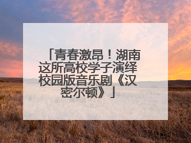 青春激昂！湖南这所高校学子演绎校园版音乐剧《汉密尔顿》