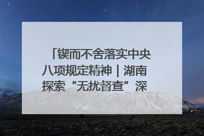 锲而不舍落实中央八项规定精神｜湖南探索“无扰督查”深化基层减负