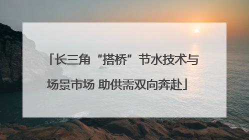 长三角“搭桥”节水技术与场景市场 助供需双向奔赴