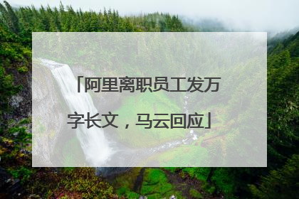 阿里离职员工发万字长文，马云回应