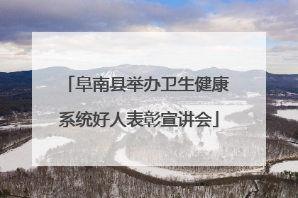 阜南县举办卫生健康系统好人表彰宣讲会