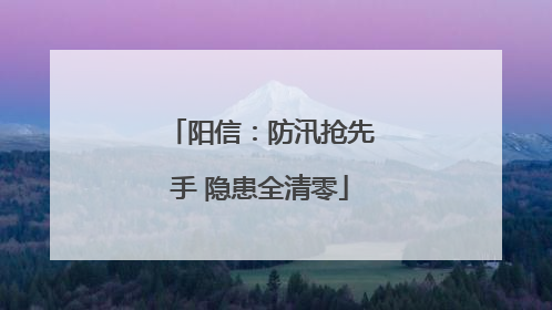 阳信：防汛抢先手 隐患全清零
