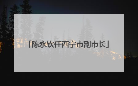 陈永钦任西宁市副市长