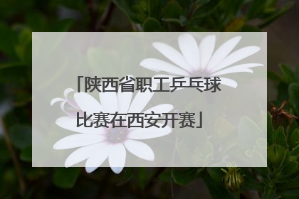 陕西省职工乒乓球比赛在西安开赛
