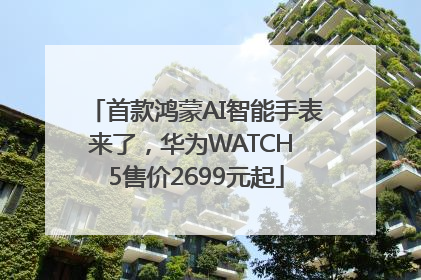 首款鸿蒙AI智能手表来了，华为WATCH 5售价2699元起