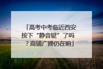 高考中考临近西安按下“静音键”了吗？商铺广播仍在响