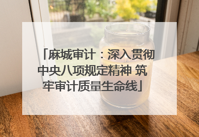 麻城审计：深入贯彻中央八项规定精神 筑牢审计质量生命线