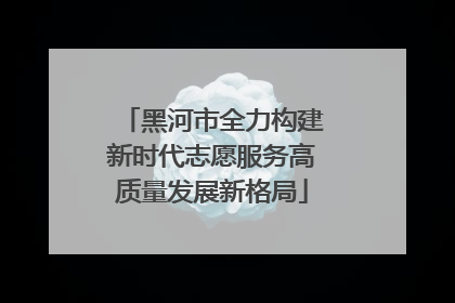 黑河市全力构建新时代志愿服务高质量发展新格局
