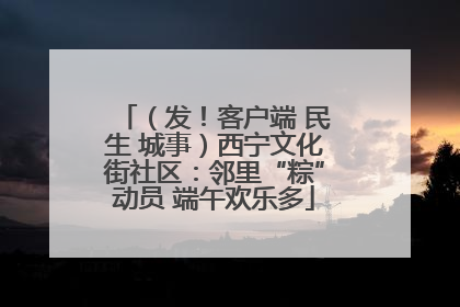 （发！客户端 民生 城事）西宁文化街社区：邻里“粽”动员 端午欢乐多