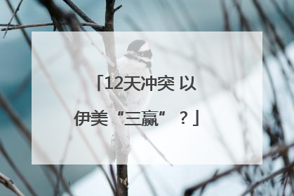 12天冲突 以伊美“三赢”？