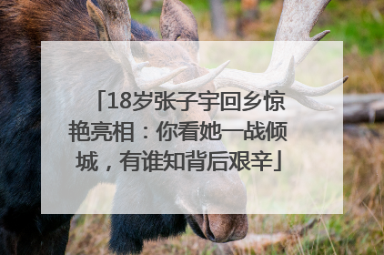 18岁张子宇回乡惊艳亮相：你看她一战倾城，有谁知背后艰辛