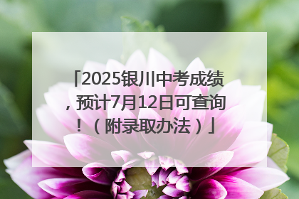 2025银川中考成绩，预计7月12日可查询！（附录取办法）