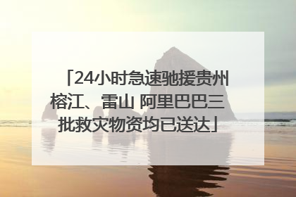 24小时急速驰援贵州榕江、雷山 阿里巴巴三批救灾物资均已送达