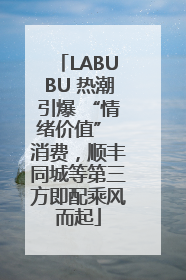LABUBU 热潮引爆 “情绪价值” 消费，顺丰同城等第三方即配乘风而起
